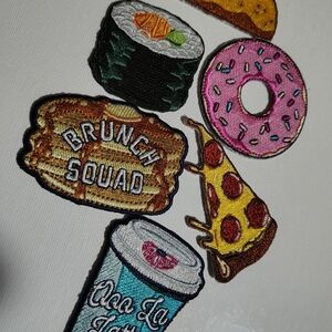 Colorful Embroidered Food Patches Set ( Calling All My Foodies ) $18 for All